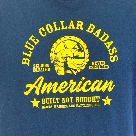 Grunt Style - Blue Collar American Built Not Bought Short Sleeve Shirt Large - Picture 3 of 9